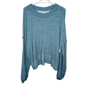 NWT SO Sonoma Drop Arm Teal Knit  Oversized Comfy Sweater Women XL
